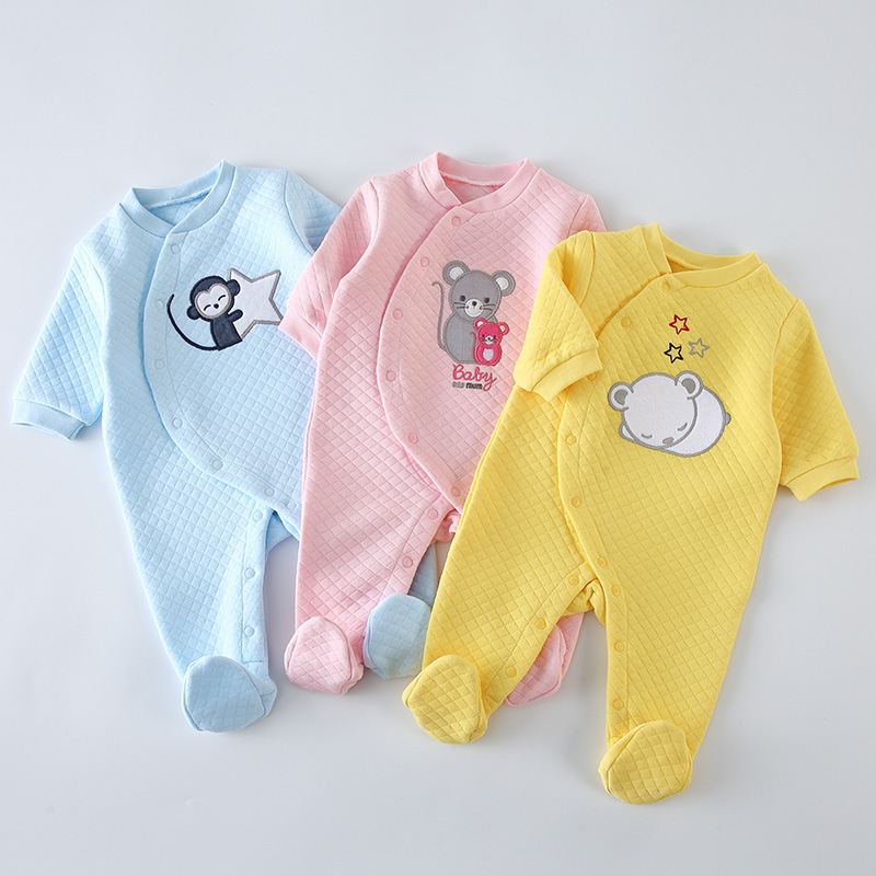 Winter Clothing Newborn - Детские хлопковые комбинезоны-слипы для новорожденных, унисекс,