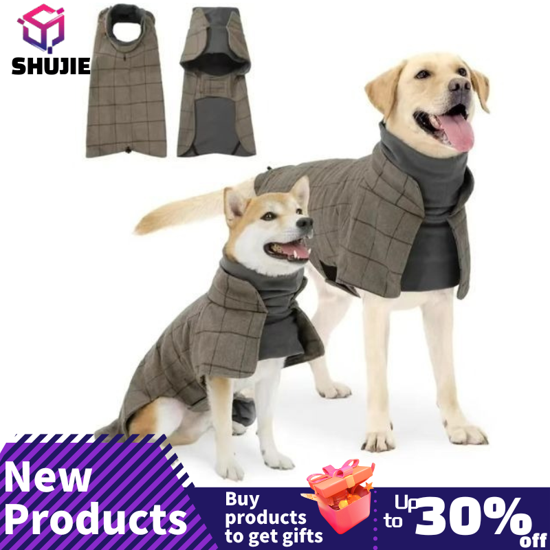 Winter Clothing English - Теплое пальто для собак, английский клетчатый