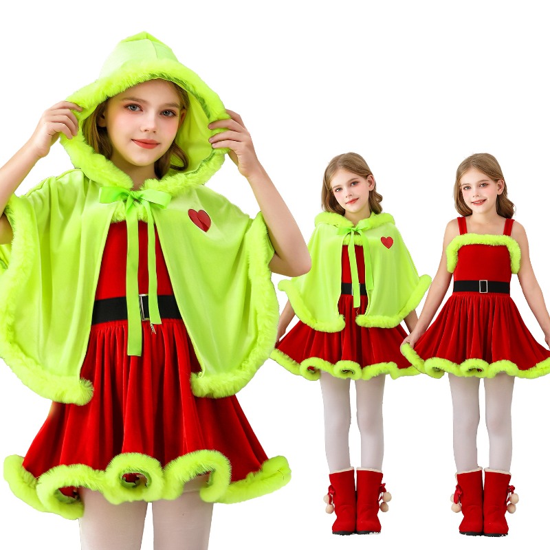 Winter Clothing Europe - Зимний плащ для маленьких девочек, рождественское