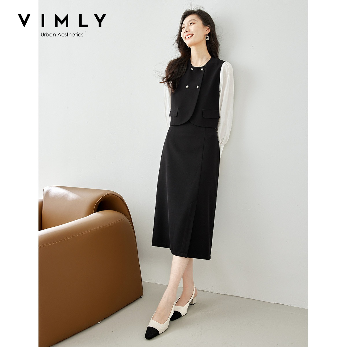Winter Clothing Outfits - VIMLY Элегантные женские комплекты с юбками,