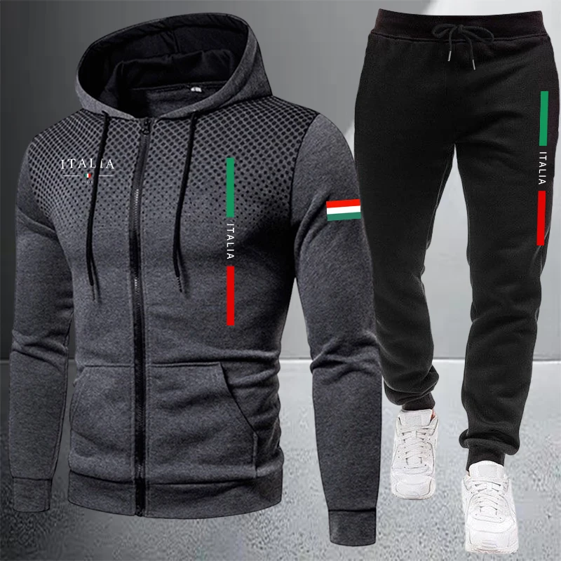 Winter Clothing Items - Мужской спортивный костюм: повседневная толстовка на