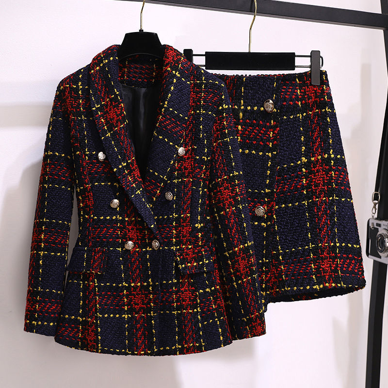 Winter Clothing Outfits - Женский зимний винтажный твидовый корейский костюм,