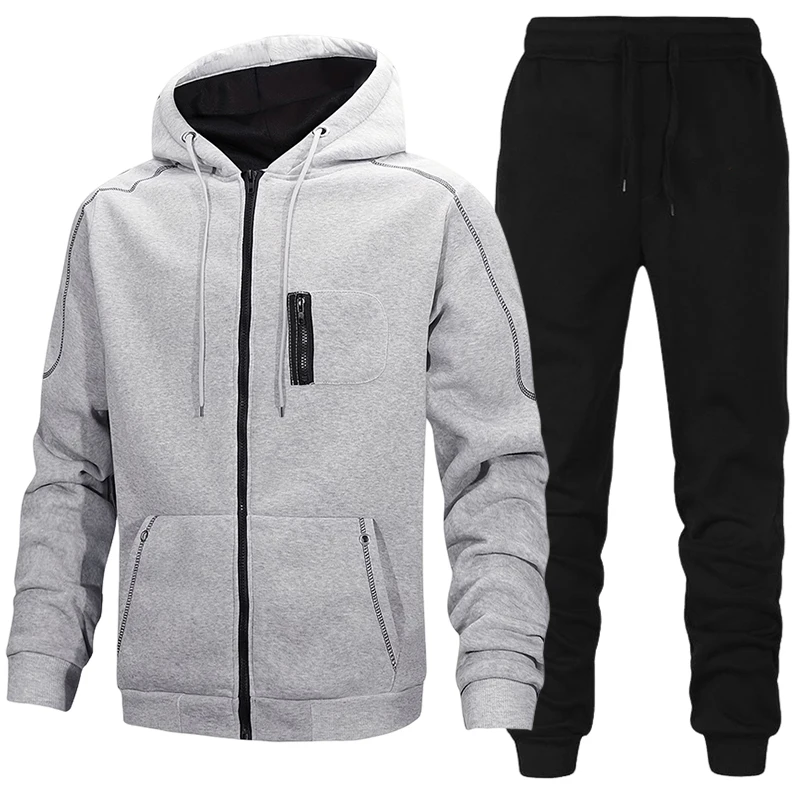 Winter Clothing Fashion - Модный мужской спортивный костюм: повседневная толстовка