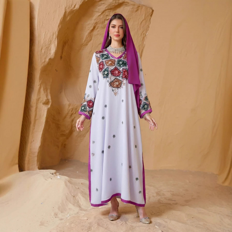 Winter Clothing Dubai - Новое женское вышитое длинное платье-халат Ad251116,