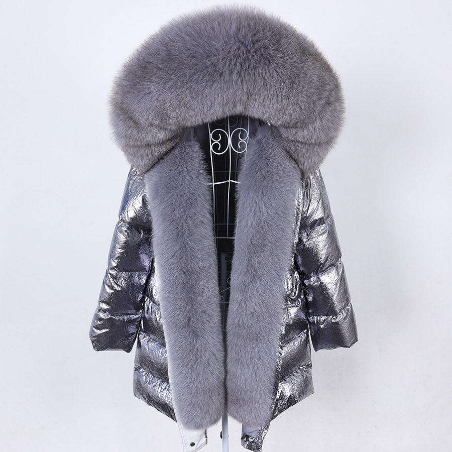 Puffer Jacket Women Down - Зимняя роскошная женская пуховая куртка Maomaokong