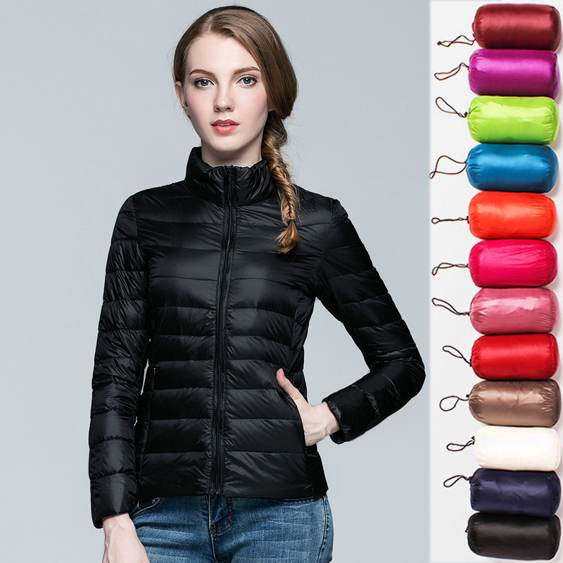 Puffer Jacket Women Down - Женская короткая куртка-пуховик 2025, новая мода,