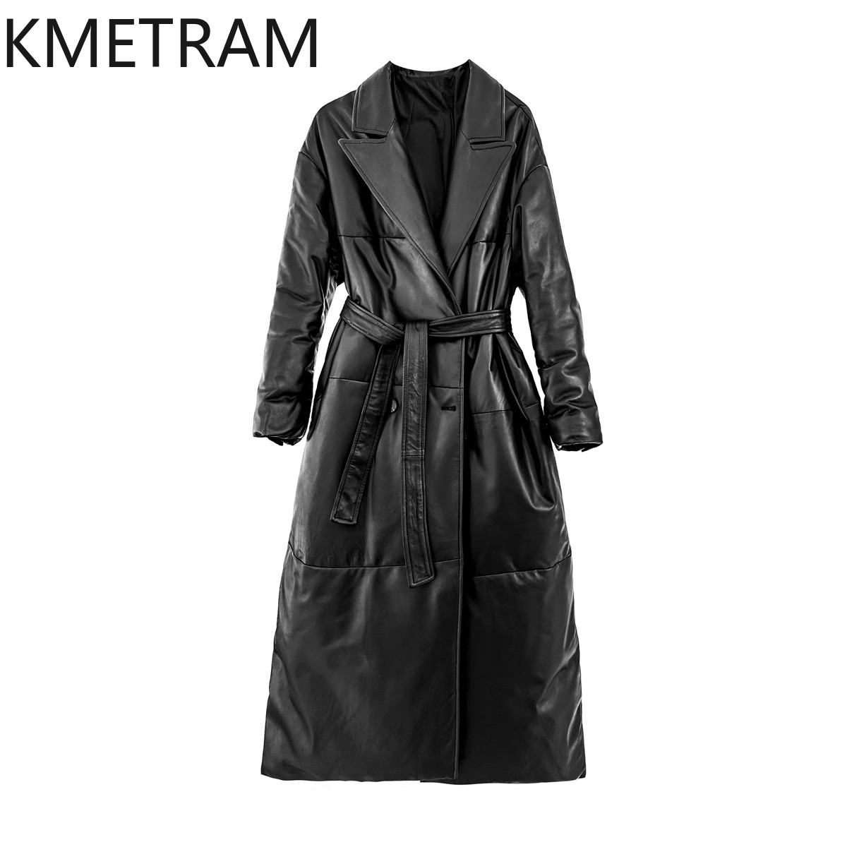 Puffer Jacket Women Down - Белая куртка-пуховик из натуральной кожи с