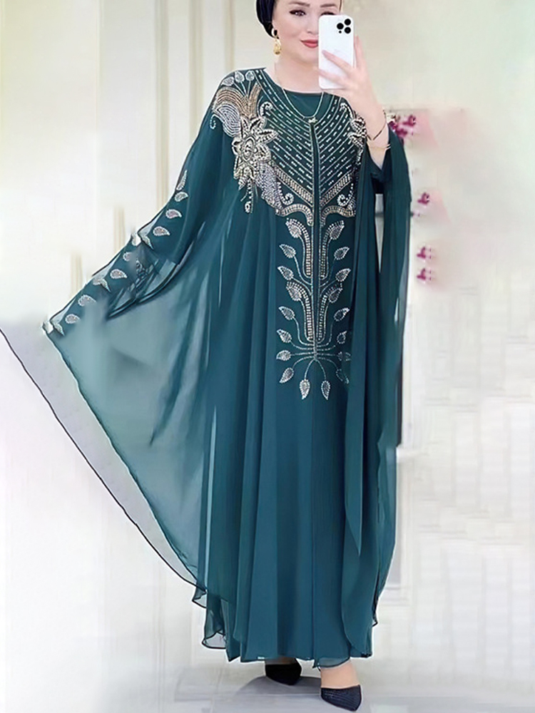 Шифоновый бубу, мусульманская  – обзор и цена Winter Clothing Dubai